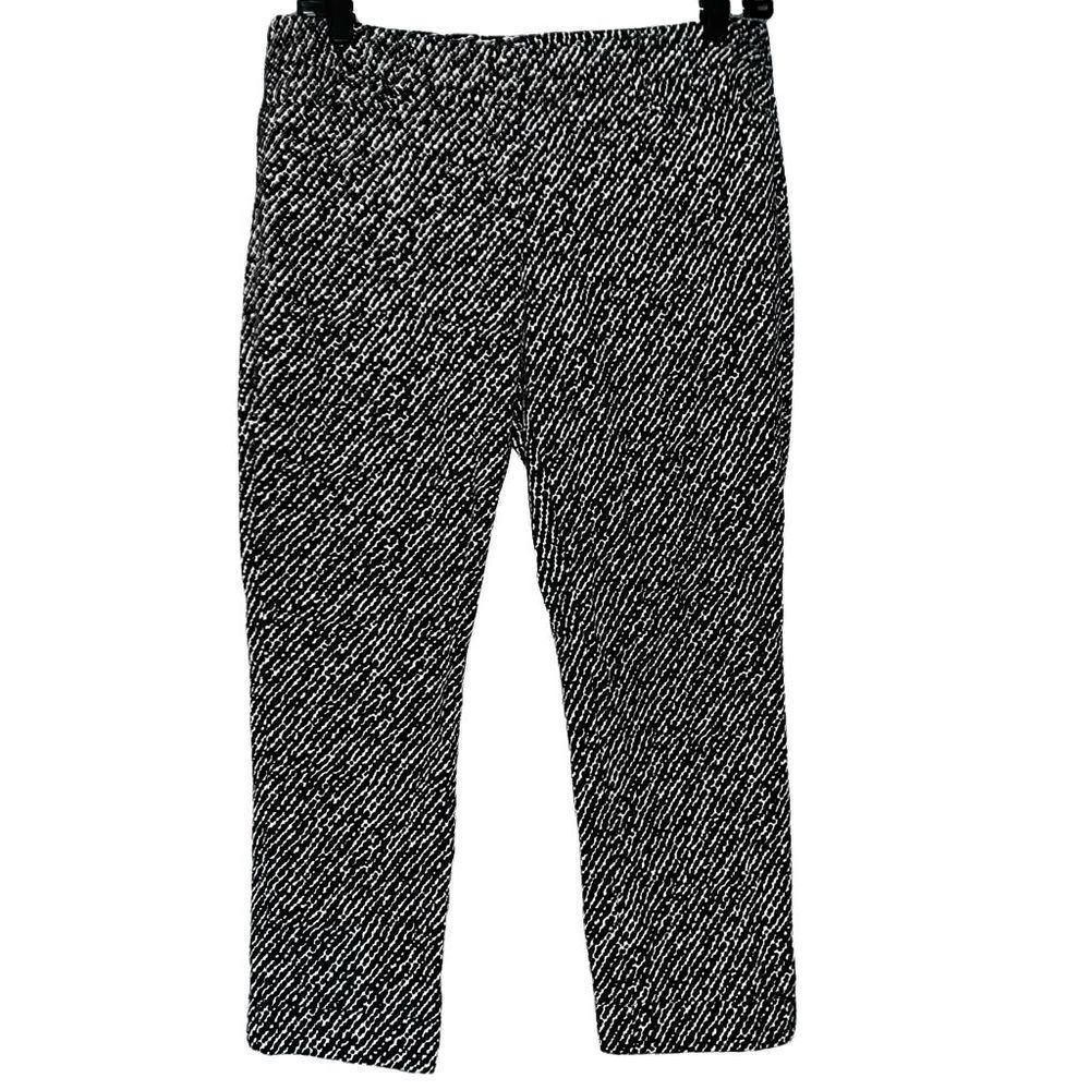 7th Avenue Suiting Collection black & white‎ cropped pants 4